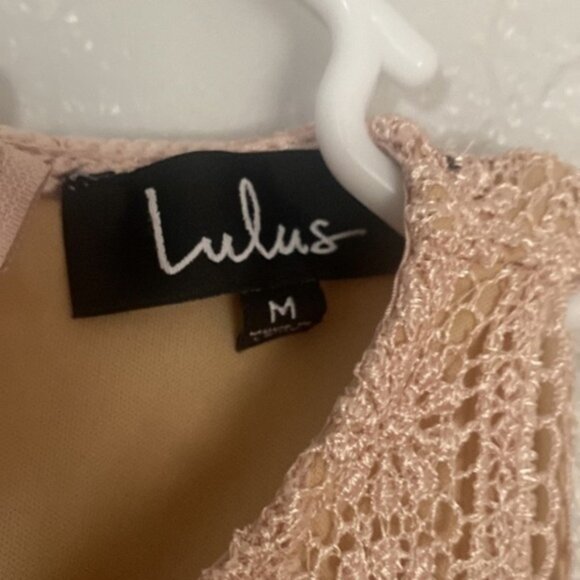 NWT Lulu’s Forever and Always Blush Pink Lace Maxi Dress II9 - Picture 9 of 10